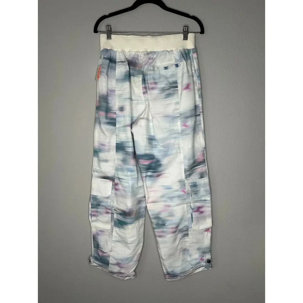 FREE PEOPLE MOVEMENT High Waisted Wide Leg Cargo Utility Hiking Pants Size Small